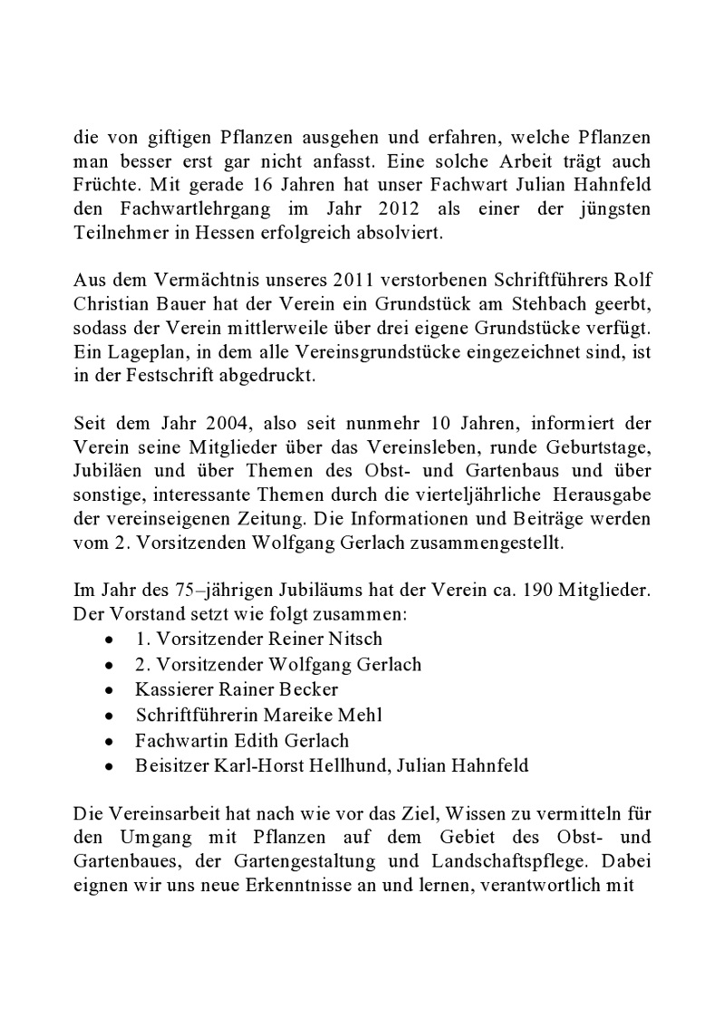 Festschrift vom 75.